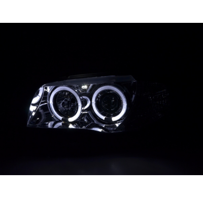 Faros Angel Eyes Bmw 1er E87/E81 04-07 Cromado