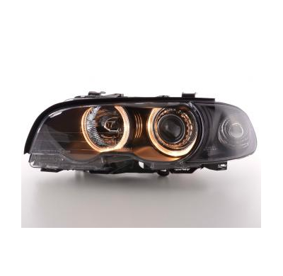 Faros Angel Eyes Bmw 3er Coupe Typ E46 Bj. 98-01 Negro
