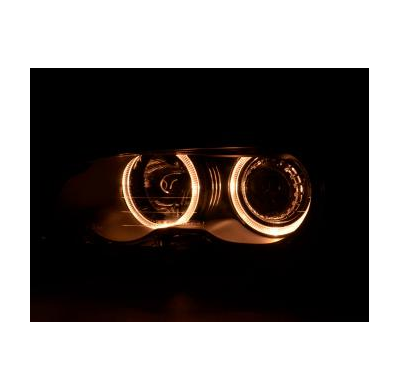 Faros Angel Eyes Bmw 3er Coupe Typ E46 Bj. 98-01 Negro