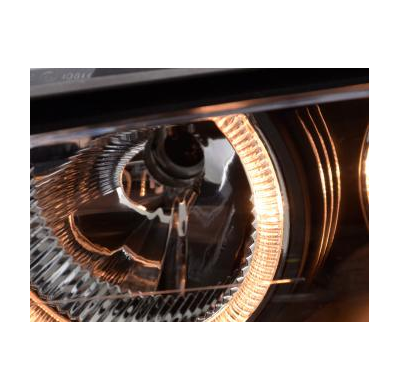 Faros Angel Eyes Bmw 3er Coupe Typ E46 Bj. 98-01 Negro