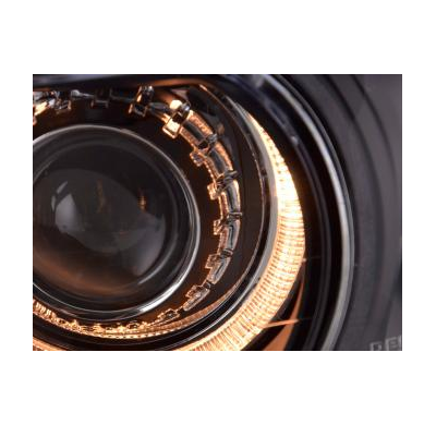 Faros Angel Eyes Bmw 3er Coupe Typ E46 Bj. 98-01 Negro