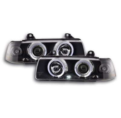Faros Angel Eyes Bmw 3er E36 Saloon 92-98 Negro
