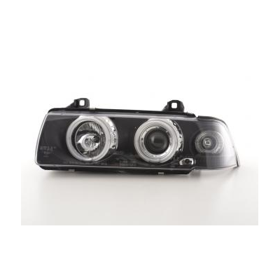 Faros Angel Eyes Ccfl Bmw 3er E36 Coupe/Cabrio Bj. 92-98 Negro