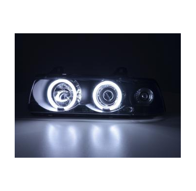 Faros Angel Eyes Ccfl Bmw 3er E36 Sedan Bj. 92-98 Negro