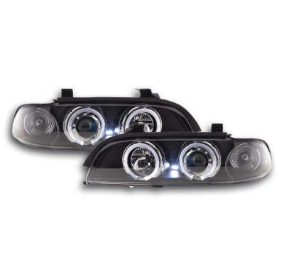 Faros Angel Eyes Bmw 5er E39 95-00 Negro