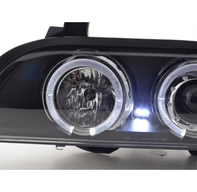 Faros Angel Eyes Bmw 5er E39 95-00 Negro