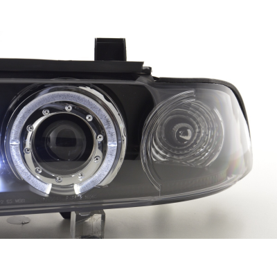 Faros Angel Eyes Bmw 5er E39 95-00 Negro
