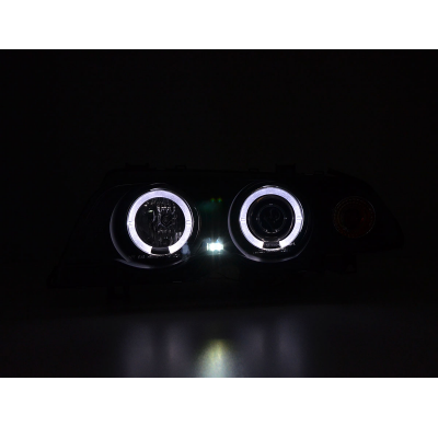 Faros Angel Eyes Bmw 3er E46 Saloon 98-01 Negro