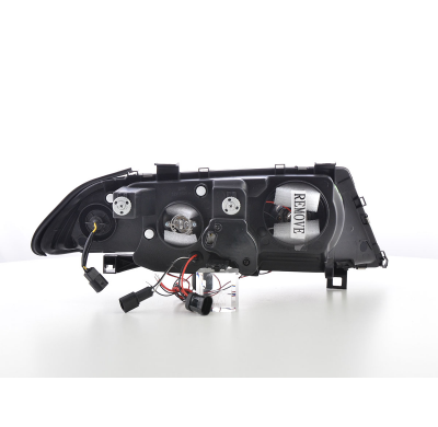 Faros Angel Eyes Bmw 3er E46 Saloon 98-01 Negro