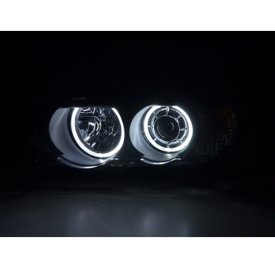 Faros Angel Eyes Ledpara Xenon De Serie Bmw X5 E53 00-03 Negro