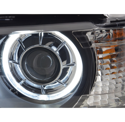Faros Angel Eyes Ledpara Xenon De Serie Bmw X5 E53 00-03 Negro