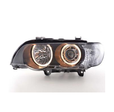 Faros Angel Eyes Bmw X5 Typ E53 Bj. 00-03 Negro