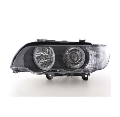 Faros Angel Eyes Bmw X5 Typ E53 Bj. 00-03 Negro