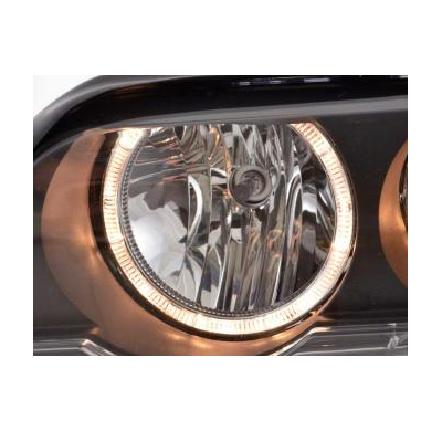 Faros Angel Eyes Bmw X5 Typ E53 Bj. 00-03 Negro
