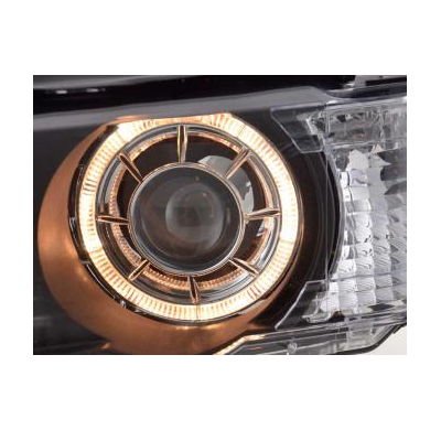 Faros Angel Eyes Bmw X5 Typ E53 Bj. 00-03 Negro