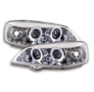 Faros Angel Eyes Opel Astra G 98-03 Cromado