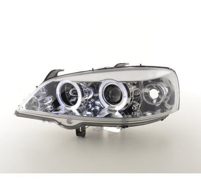 Faros Angel Eyes Opel Astra G 98-03 Cromado