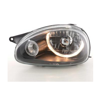 Faros Angel Eyes Opel Corsa B Bj. 93-00 Negro