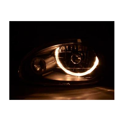 Faros Angel Eyes Opel Corsa B Bj. 93-00 Negro
