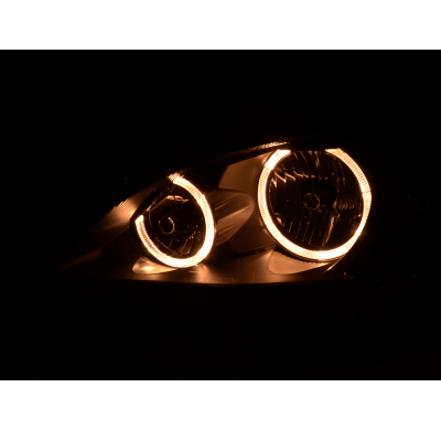 Faros Angel Eyes Opel Corsa C 01-06 Negro