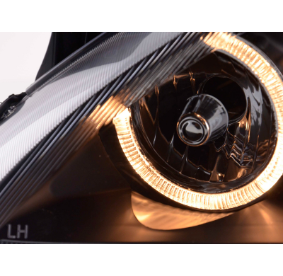 Faros Angel Eyes Opel Corsa C 01-06 Negro