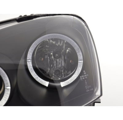 Faros Angel Eyes Opel Corsa C 01-06 Negro