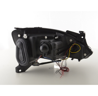 Faros Angel Eyes Opel Corsa C 01-06 Negro