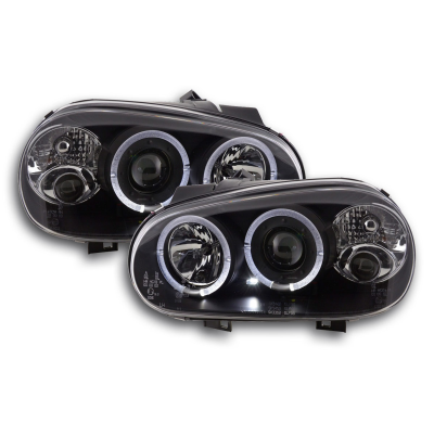 Faros Angel Eyes Vw Golf 4 1j 98-03 Negro