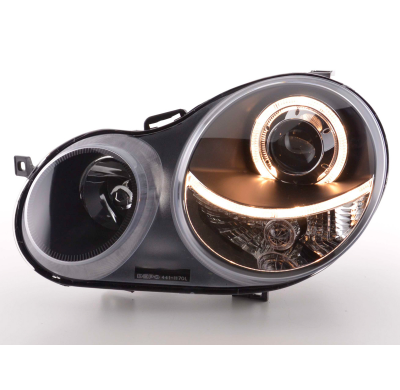 Faros Angel Eyes Vw Polo 9n 01-05 Negro