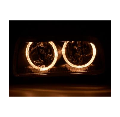 Faros Angel Eyes Vw Vento Typ 1hxo,1h Bj. 92-98 Negro