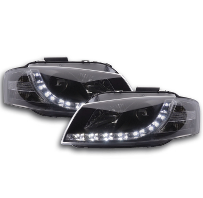 Faros Luz Diurna Audi A3 8p/8pa 03-07 Negro