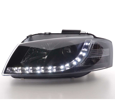Faros Luz Diurna Audi A3 8p/8pa 03-07 Negro