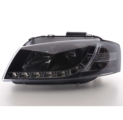 Faros Luz Diurna Audi A3 8p/8pa 03-07 Negro