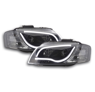 Faros Luz Diurna Set Audi A3 Typ 8p/8pa Bj. 03-08 Negro