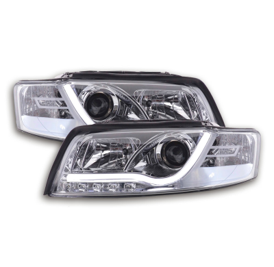 Faros Luz Diurna Con Led Lightbar Audi A4 B6 8e 01-04 Cromado