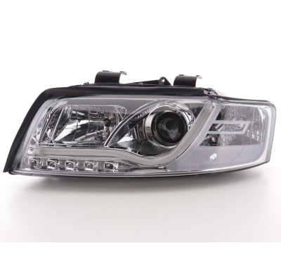 Faros Luz Diurna Con Led Lightbar Audi A4 B6 8e 01-04 Cromado