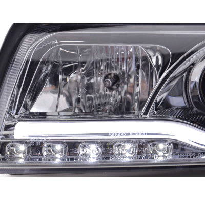 Faros Luz Diurna Con Led Lightbar Audi A4 B6 8e 01-04 Cromado