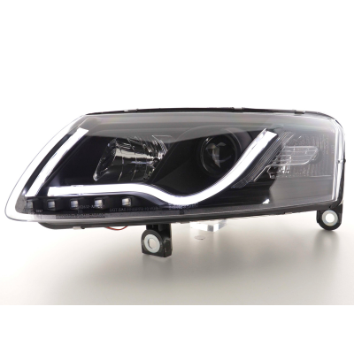 Faros Luz Diurna Con Led Lightbar Audi A6 4f 04-08 Negro