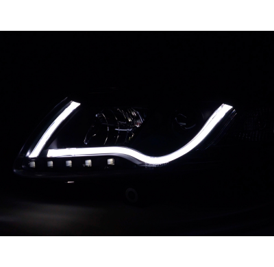 Faros Luz Diurna Con Led Lightbar Audi A6 4f 04-08 Negro