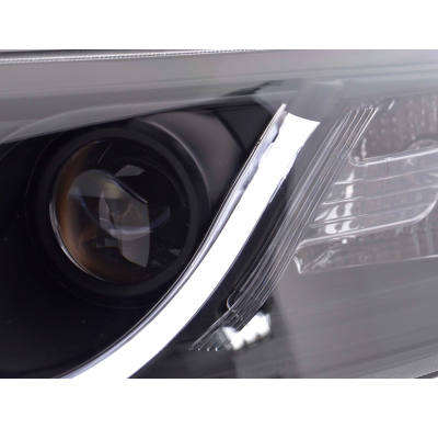 Faros Luz Diurna Con Led Lightbar Audi A6 4f 04-08 Negro
