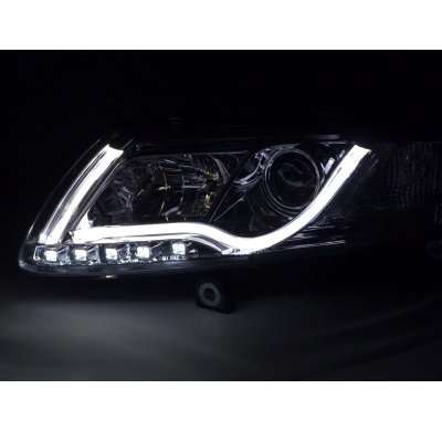 Faros Luz Diurna Para Xenon De Serielightbar Audi A6 4f 04-08 Cromado