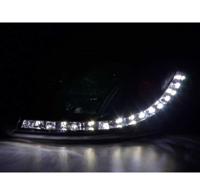 Faros Luz Diurna Audi Tt 8n 99-06 Negro 10 Pines