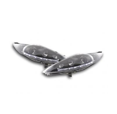 Faros Luz Diurna Ford Fiesta Bj. 08-12 Negro