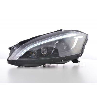 Faros Luz Diurna Led Drl Look Mercedes-Benz S-Class (221) 05-09 Negro
