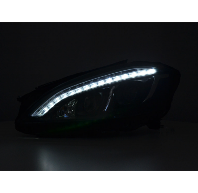 Faros Luz Diurna Led Drl Look Mercedes-Benz S-Class (221) 05-09 Negro