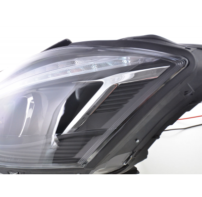 Faros Luz Diurna Led Drl Look Mercedes-Benz S-Class (221) 05-09 Negro