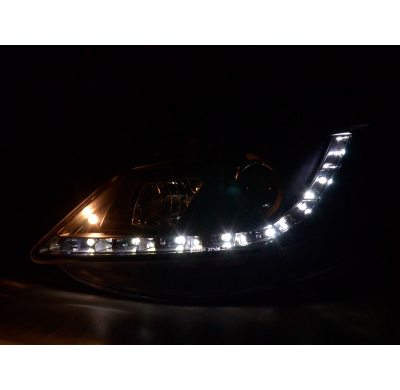 Faros Luz Diurna Seat Ibiza 6j 08-12 Negro