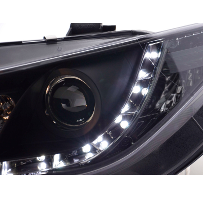 Faros Luz Diurna Seat Ibiza 6j 08-12 Negro