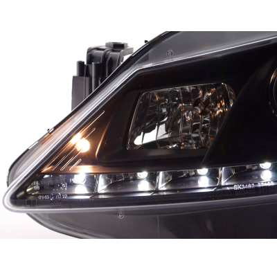 Faros Luz Diurna Seat Ibiza 6j 08-12 Negro