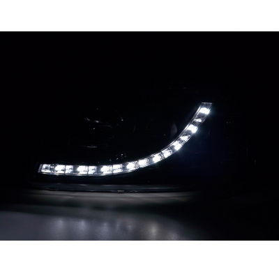 Faros Luz Diurna Vw Bus T5 03-09 Negro